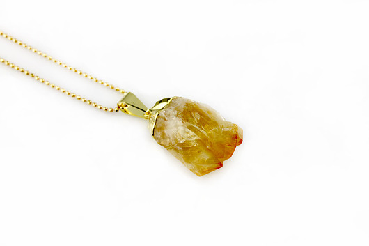 Colare Cytryn złoto Brazi Druse Jewelry