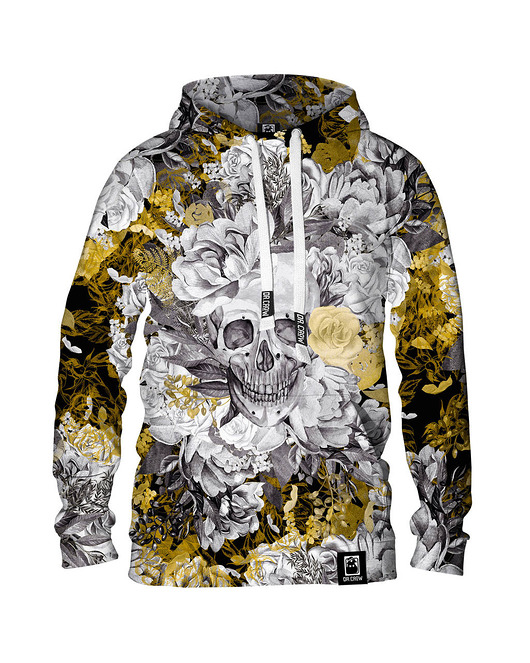 bluzy męskie Męska Bluza z kapturem DR.CROW Skull in Flower