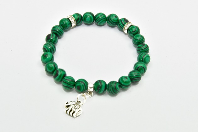 bransoletki z kamieni naturalnych Bransoletka Malachit Kamień naturalny