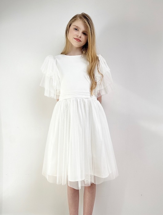 sukienki dla dziewczynki Sukienka tiulowa Diana ecru