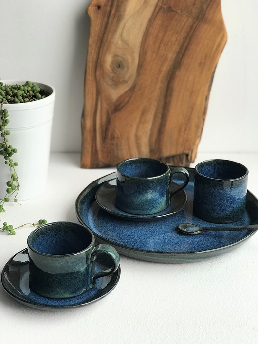 filiżanki Patera ceramiczna / filiżanka 2 szt / cukiernica