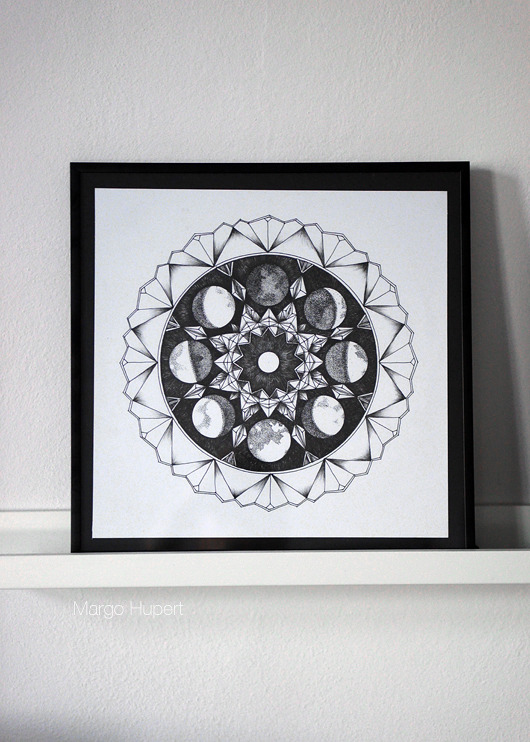 Mandala księżycowa print |30x30 cm Margo Hupert