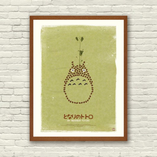 Totoro - Miyazaki, Ghibli - plakat minimalmill