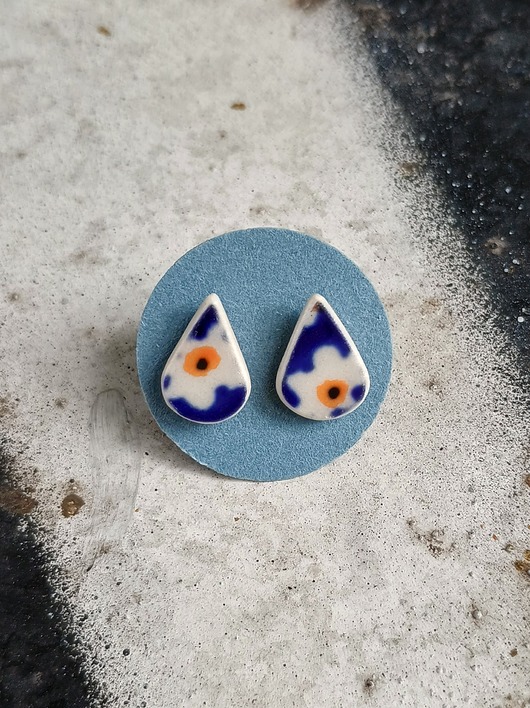 kolczyki ceramiczne Kolczyki ceramiczne Bolesławiec