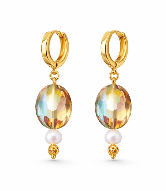 kolczyki pozłacane Kolczyki złote CRYSTAL GOLD