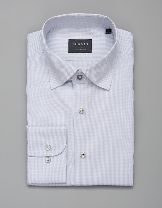 koszule męskie koszula męska bawełna dł. rękaw szary slim fit 00245 164/170 39