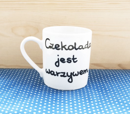 Czekolada jest warzywem - kubek porcelanowy miamilu