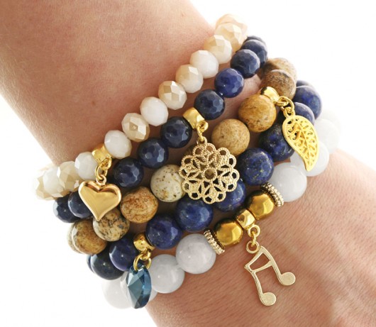 Navy blue, brown, beige &  moon set. Lavoga