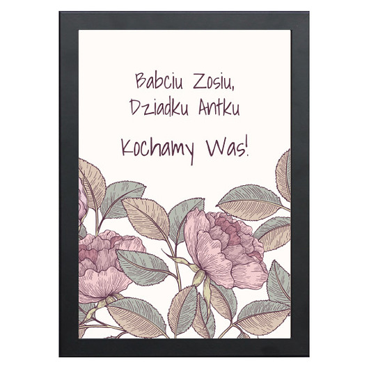plakaty Plakat Kwiaty, prezent dla Dziadków