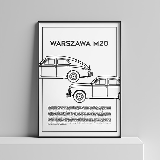 plakaty Plakat Polska Motoryzacja - Warszawa M20