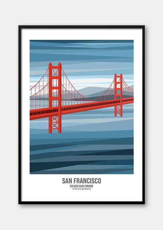 plakaty Plakat San Francisco - z serii CITY