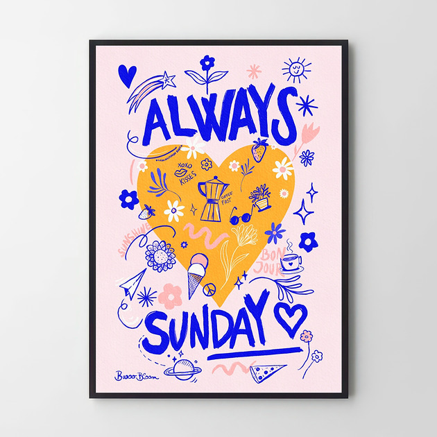 plakaty Plakat Zawsze niedziela, słońce, lody i dobry humor