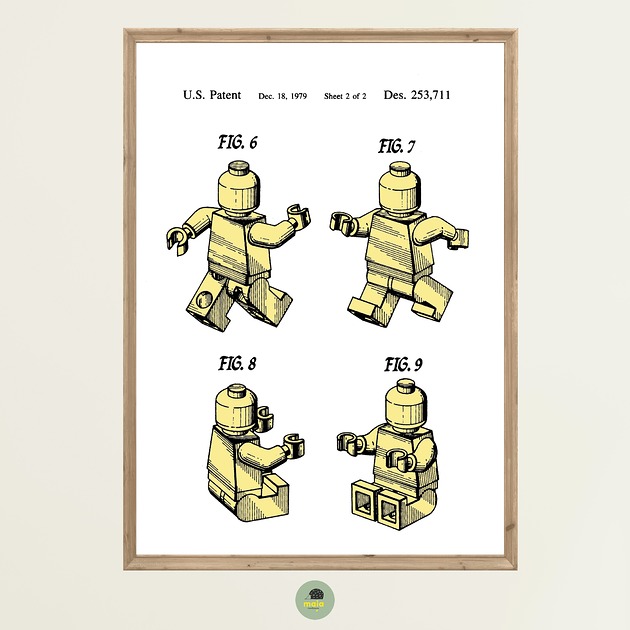 obrazy i plakaty do pokoju dziecięcego Plakat  dla dzieci Lego ludzik