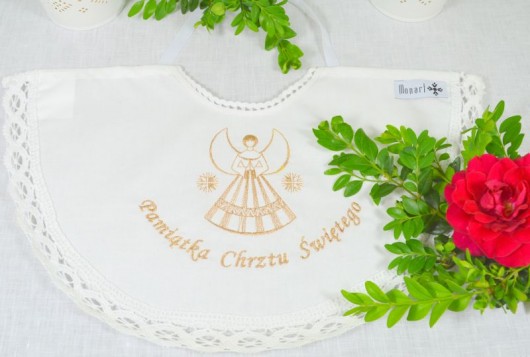 Szatka do chrztu ANIOŁ złoty Monart