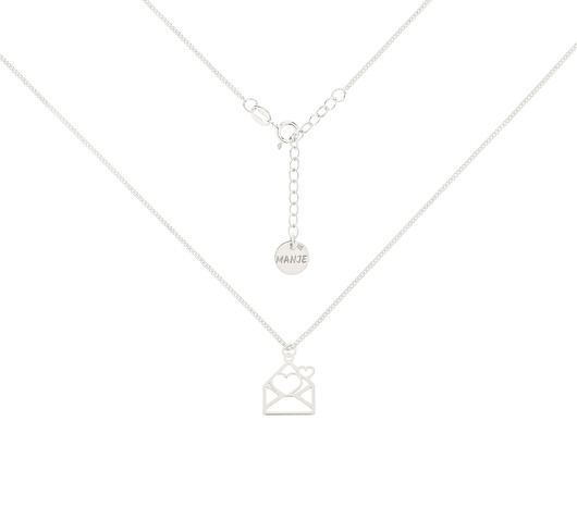 chokery Srebrny choker pancerka z listem i sercami