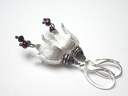 kolczyki swarovski Kolczyki Swarovski Leśne dzwonki -  violet metalic-