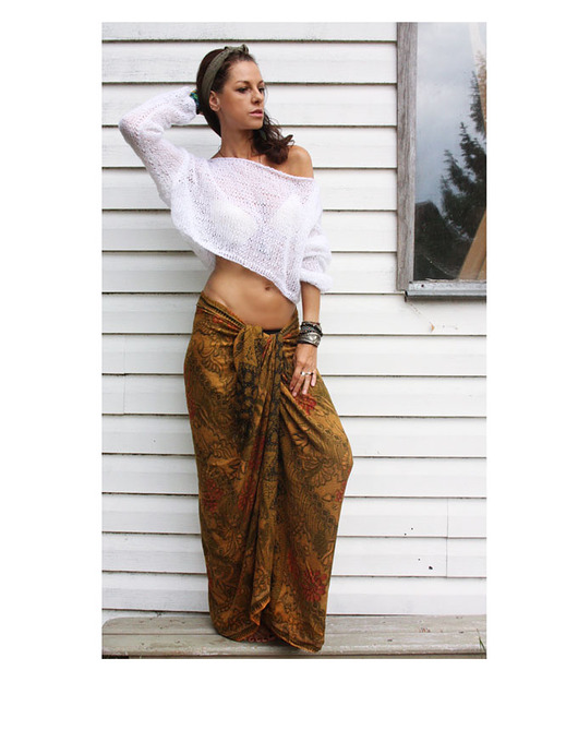 swetry damskie  Sweter handmade boho angora star