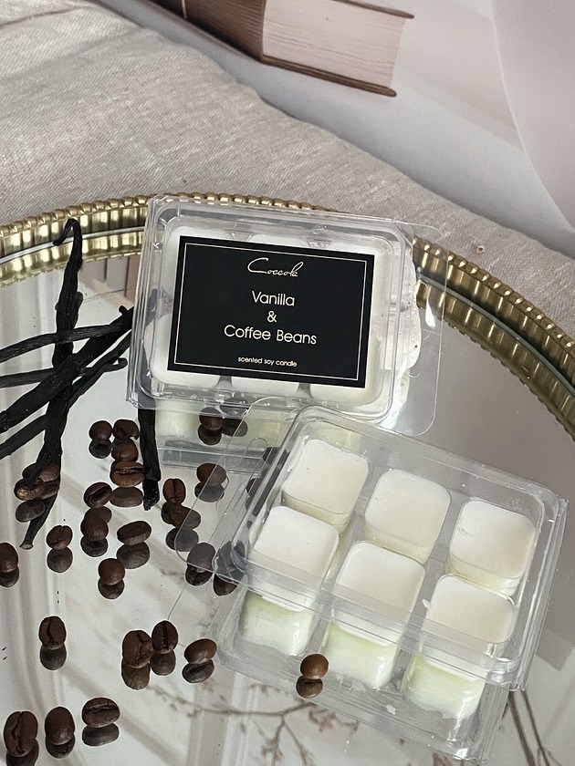 świeczniki i świece Vanilla & Coffee Beans- wosk sojowy do kominka 66g (wybierz zapach)