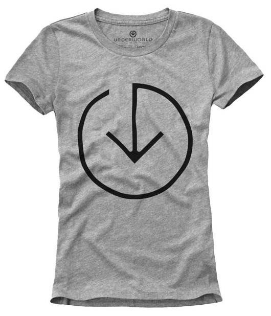 t-shirt damskie T-shirt damski UNDERWORLD Logo szary