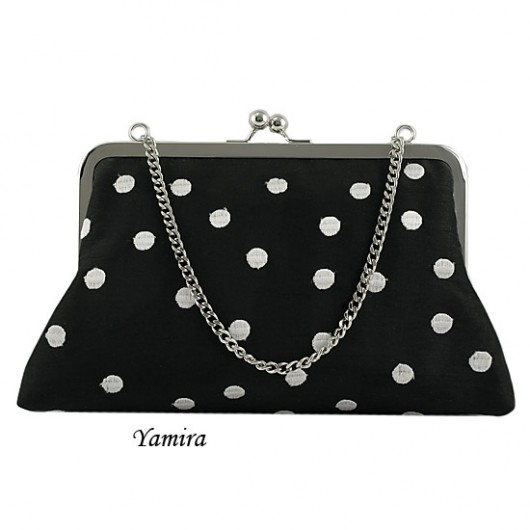 Torebka :: retro dots on black :: yamira
