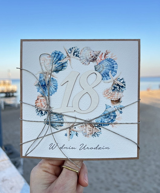 kartki scrapbooking Wyjątkowa ręcznie robiona kartka na 18-ste urodziny, osiemnastka, pomysł na p