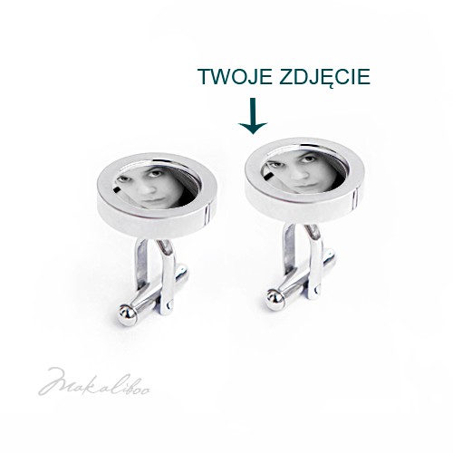 spinki do mankietów Z Twoim zdjęciem- spinki stalowe