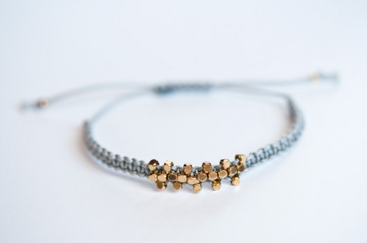 Brass beads makrame Lills