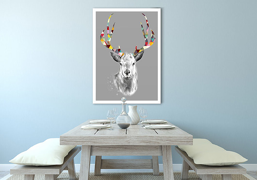 inne OBRAZ NA PŁÓTNIE - JELEŃ - 50x70cm