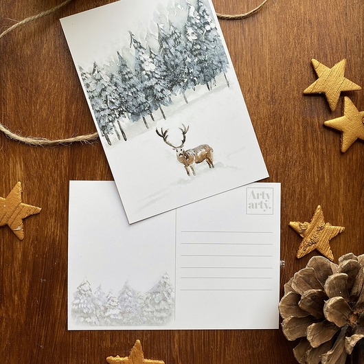 kartki świąteczne pocztówka ilustracja świąteczna III