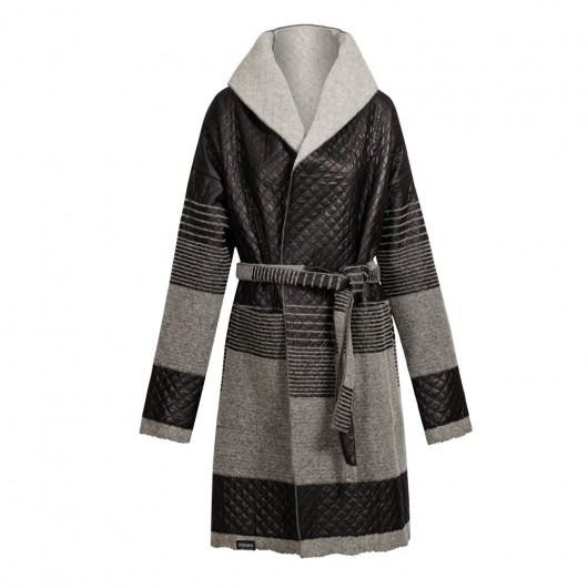 MNISHKHA loose coat krótki - pikowany mnishkha