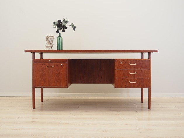 biurka Biurko tekowe, duński design, lata 70, produkcja: Dania