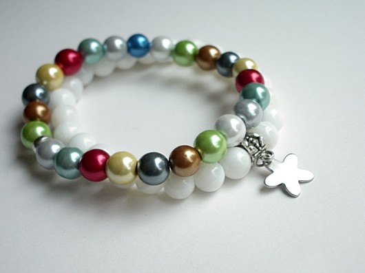PROMOCJA ŚWIĄTECZNA.DUO - Hematite mix and white KiKa pracownia