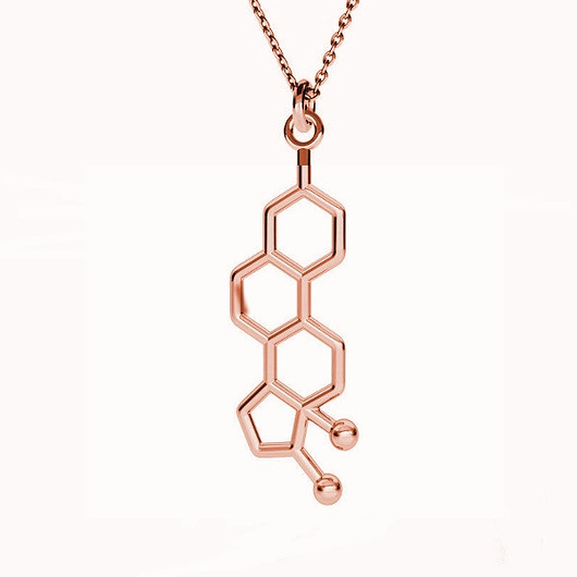 srebrne naszyjniki ESTROGEN  - naszyjnik srebro, złoto, różowe złoto