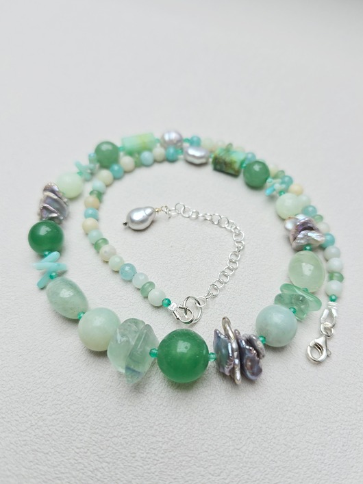 korale Naszyjnik Mint Srebro