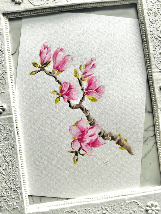 obrazy Akwarela magnolia