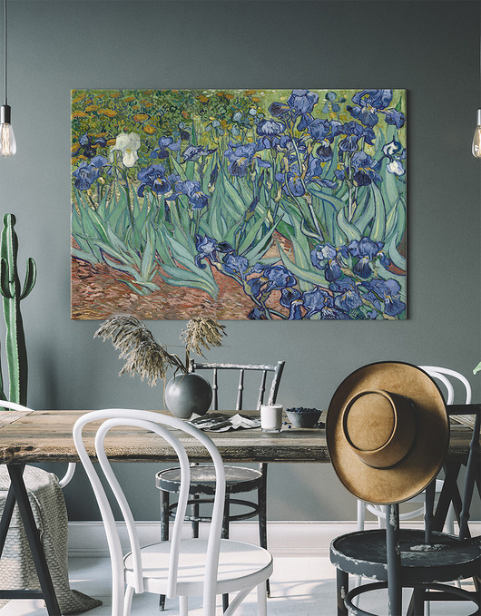 obrazy Vincent van Gogh  - 100x70 cm Irysy (1-0360)