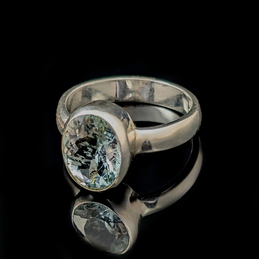 pierścionki srebrne Pierścionek baśniowa toń akwamarynu