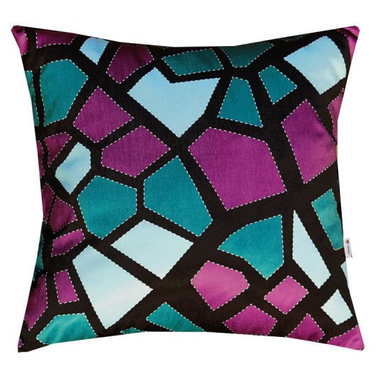 2w1 wzór LIŚCIE geometrycznie - poducha 45cm AT design