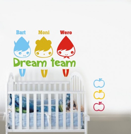dream team zestaw naklejek na ścianę Project 8