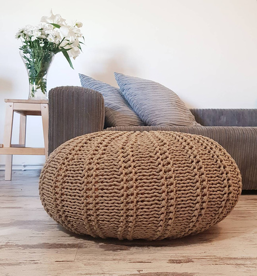 pufy do siedzenia Dziergany puf, puf, pufa, pufa na drutach