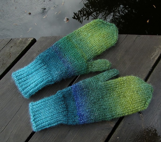 ocean / rękawiczki agat handmade