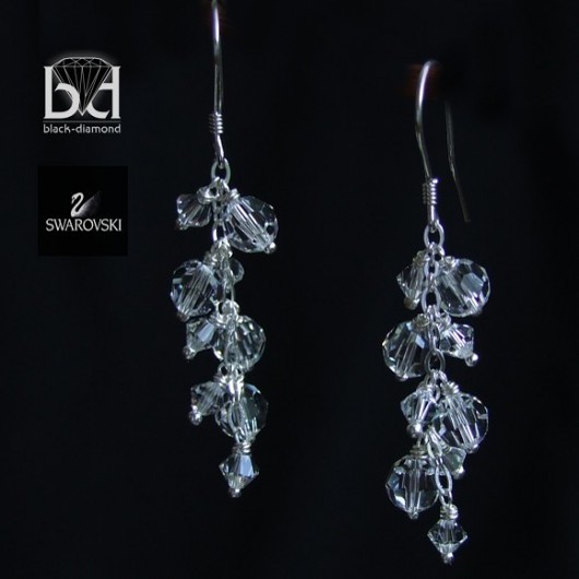 Mini Gronka kryształ Swarovski Black Diamond