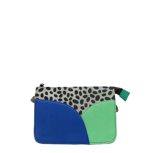 torby na ramię Torebka listonoszka modna damska dwustronna skórzana wzór OLIVKA