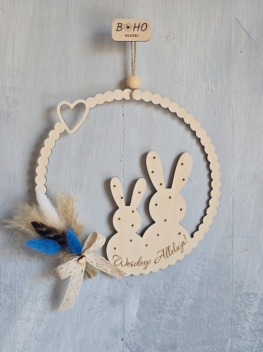 wianki wielkanocne Dekoracja wielkanocna - jajko z suszonymi kwiatami