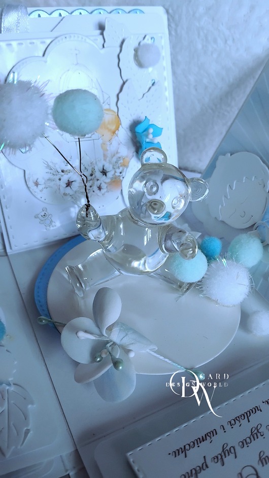 kartki, zaproszenia na chrzest Exploding box na Chrzest