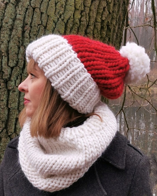 czapki damskie WOOLY POM POM Wełniana czapka dla MIKOŁAJKI