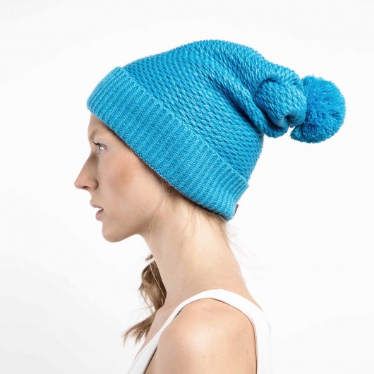 Czapka Beanie Pompon Niebieski CADOaccessories