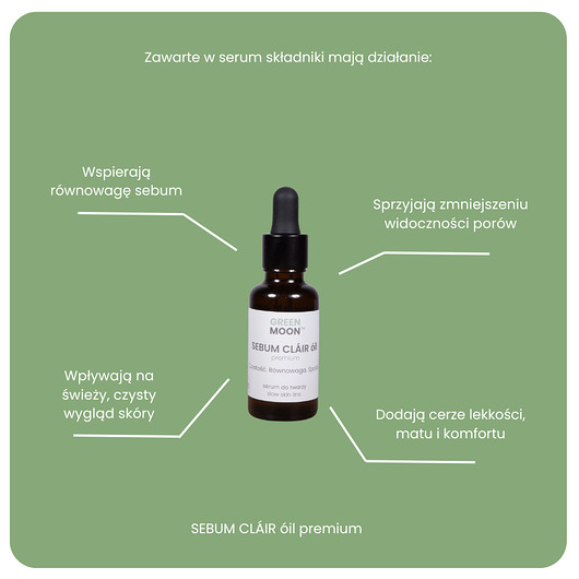 serum do twarzy Serum dla cery tłustej i mieszanej SEBUM CLÁIR óil premium