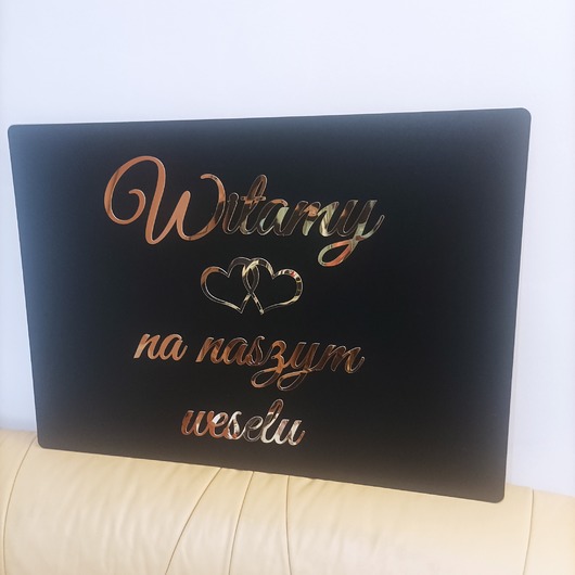 dodatki ślubne Tablica Powitalna na ślub wesele