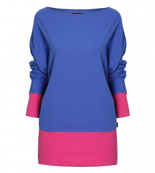 Bluzka oversize BAT sapphire & pink odCZAPY